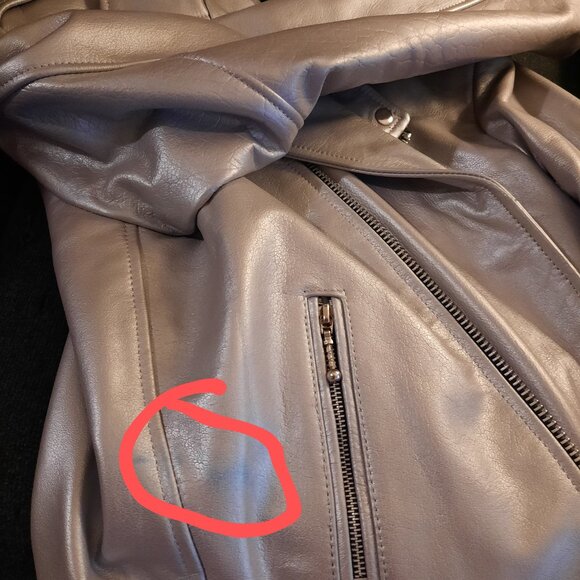 Mens Straight to Hell commando Punk Leather jacket silver size 40 - Picture 5 of 5